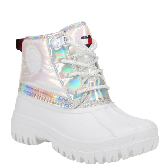 Tommy Hilfiger Girl's Danni (Little Kid/Big Kid) White Iridescent  12 - Picture 2 of 9